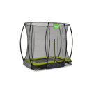 EXIT Silhouette ground trampoline 5x7ft with safety net - green