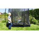 EXIT Silhouette ground trampoline 5x7ft with safety net - black