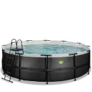 EXIT Black Leather pool 16ft x 48in with sand filter pump - black