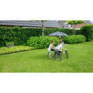 EXIT Aksent sand & water table with parasol and gardening tools