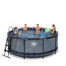 EXIT Stone pool 12ft x 48in with sand filter pump - grey
