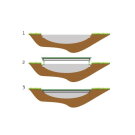 EXIT InTerra ground level trampoline ø427cm with safety net - green