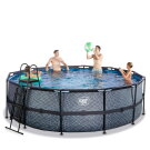 EXIT Stone pool 15ft x 48in with sand filter pump - grey