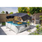 EXIT Soft Grey Pool 10x6.5ft with Filter Pump & Canopy