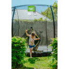 EXIT Silhouette ground trampoline 12ft with safety net - black