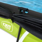 EXIT Lime pool 10ft x 6.6ft x 25.6in with filter pump and canopy - green