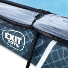 EXIT Stone pool 10ft x 6.6ft x 25.6in with filter pump and dome - grey
