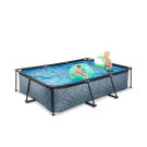 EXIT Stone pool 10ft x 6.6ft x 25.6in with filter pump - grey