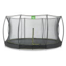 EXIT Silhouette ground trampoline 14ft with safety net - black