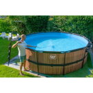 EXIT Wood pool 15ft x 48in with sand filter pump - brown