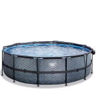 EXIT Stone pool 16ft x 48in with sand filter pump - grey