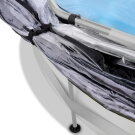 EXIT Soft Grey pool 12ft x 30in with filter pump and dome - grey