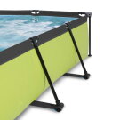 EXIT Lime pool 10ft x 6.6ft x 25.6in with filter pump and canopy - green