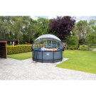 EXIT Black Leather pool 12ft x 48in with sand filter pump and dome - black