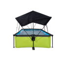 EXIT Lime pool 7ft x 5ft x 25.6in with filter pump and canopy - green