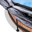 EXIT Wood Pool &Oslash;8ft with Filter Pump & Dome - Brown