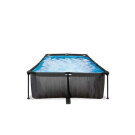 EXIT Black Wood pool 7ft x 5ft x 25.6in with filter pump - black