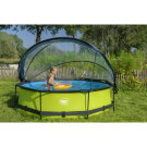 EXIT Lime pool 10ft x 30in with filter pump and dome - green