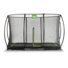 EXIT Silhouette ground trampoline 8x12ft with safety net - black