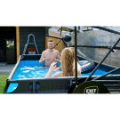 EXIT Black Leather pool 13ft x 6.6ft x 39in with sand filter pump and dome - black