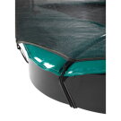 EXIT Supreme ground level trampoline 244x427cm with safety net - green