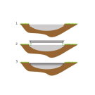 EXIT InTerra ground level trampoline 214x366cm with safety net - grey