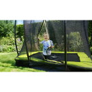 EXIT Silhouette ground trampoline 5x7ft with safety net - green