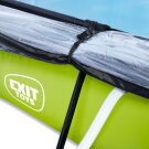EXIT Lime pool 10ft x 6.6ft x 25.6in with filter pump and dome - green