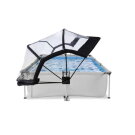 EXIT Soft Grey Pool 10x6.6x2ft with Filter Pump & Dome