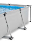 EXIT Soft Grey Pool 10x6.6x2ft with Filter Pump & Dome