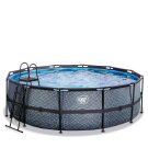 EXIT Stone pool 15ft x 48in with sand filter pump - grey