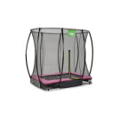 EXIT Silhouette ground trampoline 5x7ft with safety net - pink