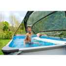 EXIT Soft Grey Pool 10x6.6x2ft with Filter Pump & Dome