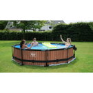 EXIT Wood pool 12ft x 30in with filter pump - brown