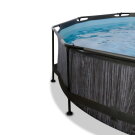 EXIT Black Wood pool 10ft x 30in with filter pump and dome - black