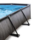 EXIT Black Wood pool 7ft x 5ft x 25.6in with filter pump - black