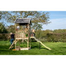 EXIT Panorama 500 wooden playhouse with slide and sandpit