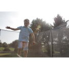 EXIT Silhouette ground trampoline 8ft with safety net - pink