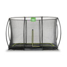 EXIT Silhouette Ground Trampoline 7x10 ft with Safety Net