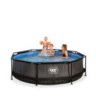 EXIT Black Wood pool 10ft x 30in with filter pump - black