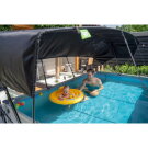 EXIT Soft Grey Pool 10x6.5ft with Filter Pump & Canopy