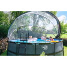 EXIT Wood pool 16ft x 48in with sand filter pump and dome - brown