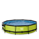 EXIT Lime pool 12ft x 30in with filter pump and dome - green