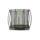 EXIT Silhouette ground trampoline 5x7ft with safety net - black