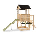 EXIT Panorama 550 wooden playhouse with slide, mud kitchen and sandpit