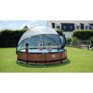 EXIT Stone pool 12ft x 30in with filter pump and dome - grey