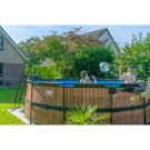 EXIT Wood pool 15ft x 48in with sand filter pump - brown
