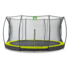 EXIT Silhouette ground trampoline 14ft with safety net - green
