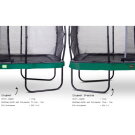 EXIT Elegant trampoline 244x427cm with Economy safetynet - green