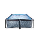 EXIT Stone pool 10ft x 6.6ft x 25.6in with filter pump - grey